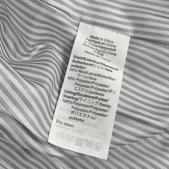 J Crew Factory Blazer Blue Herringbone Wool - Picture 11 of 13